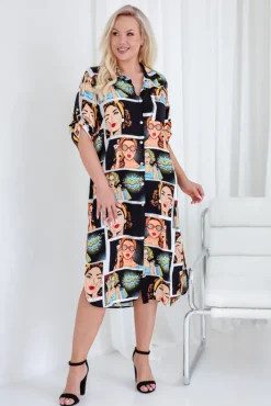 Włoski Sukienka koszulowa LUTINIO