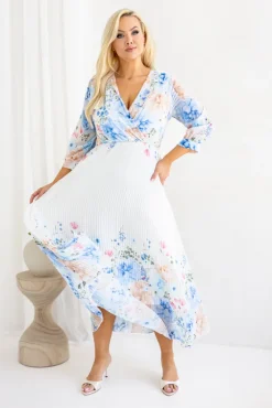 Włoski Sukienka plisowana KEMELI Wzór 13