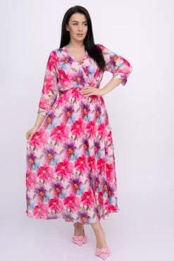 Włoski Sukienka plisowana KEMELI Wzór 5