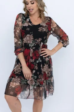 Włoski Sukienka siateczkowa KARTEMI Wzór 1