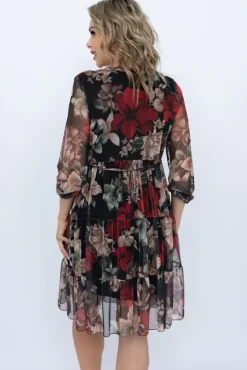 Włoski Sukienka siateczkowa KARTEMI Wzór 1