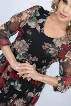 Włoski Sukienka siateczkowa KARTEMI Wzór 1