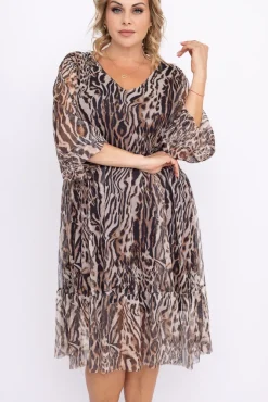 Włoski Sukienka siateczkowa PERMI Wzór 3