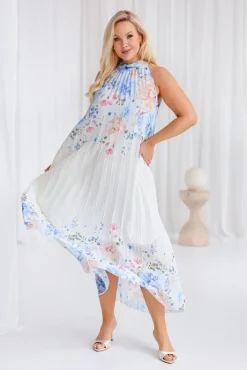 Włoski Sukienka szyfonowa LUZIO plisowana Wzór 2