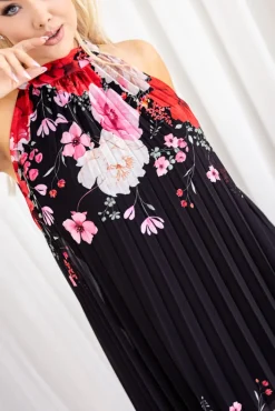 Włoski Sukienka szyfonowa LUZIO plisowana Wzór 1