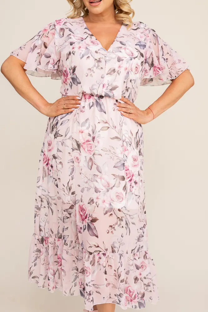 Polski Sukienka szyfonowa OMEPI Wzór 1