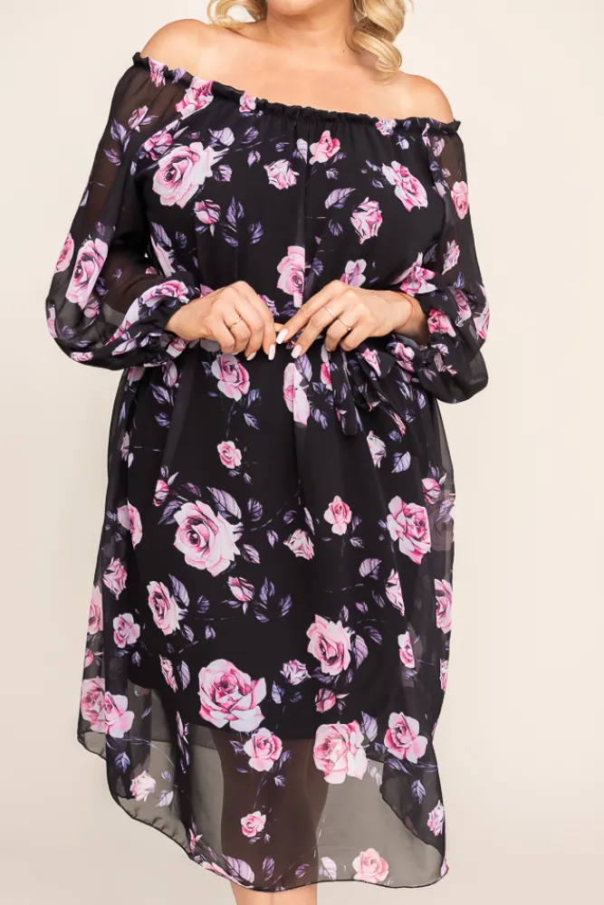 Polski Sukienka szyfonowa ORKUZI Wzór 2