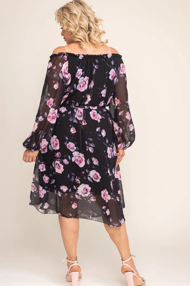 Polski Sukienka szyfonowa ORKUZI Wzór 2