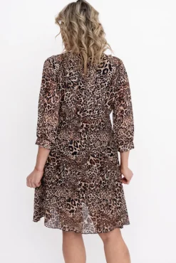 Włoski Sukienka szyfonowa plisowana UNTURI Wzór 1