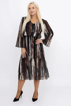 Włoski Sukienka szyfonowa SIMENI Wzór 1