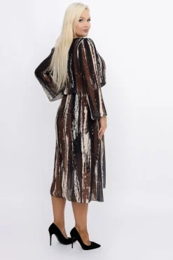 Włoski Sukienka szyfonowa SIMENI Wzór 1