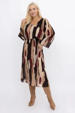 Włoski Sukienka szyfonowa SIMENI Wzór 2