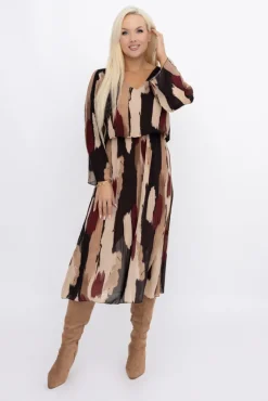 Włoski Sukienka szyfonowa SIMENI Wzór 2