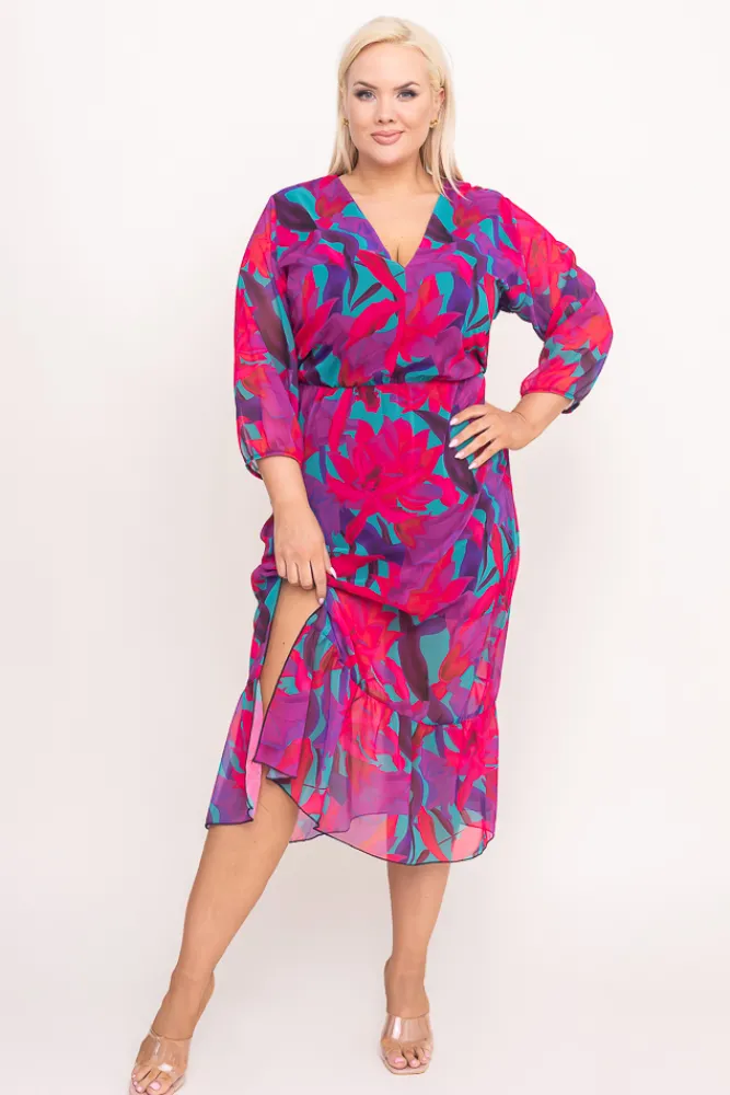 Polski Sukienka szyfonowa TRIGA Wzór 3