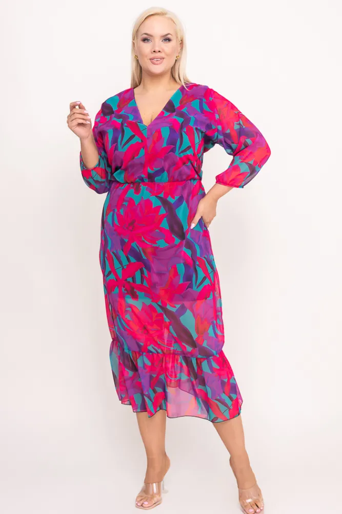 Polski Sukienka szyfonowa TRIGA Wzór 3