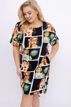 Włoski Sukienka VENTUTIO Wzór 2