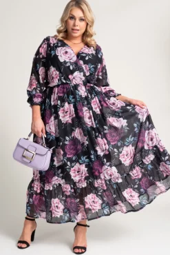 Polski Sukienka w kwiaty NESADINA Wzór 1