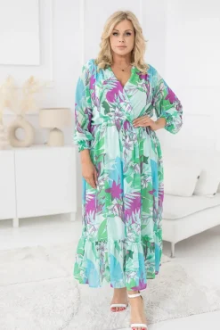 Polski Sukienka w kwiaty NESADINA Wzór 9