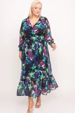 Polski Sukienka w kwiaty NESADINA Wzór 12
