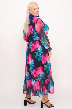 Polski Sukienka w kwiaty NESADINA Wzór 14