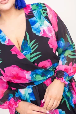 Polski Sukienka w kwiaty NESADINA Wzór 14