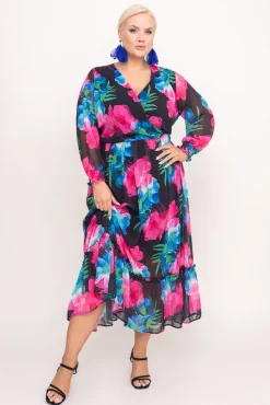 Polski Sukienka w kwiaty NESADINA Wzór 14