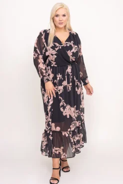 Polski Sukienka w kwiaty NESADINA Wzór 13