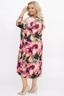 Polski Sukienka w kwiaty SELUZI Wzór 2