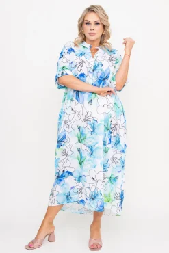 Włoski Sukienka w kwiaty VENVERO