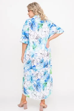 Włoski Sukienka w kwiaty VENVERO