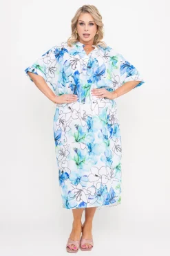 Włoski Sukienka w kwiaty VENVERO