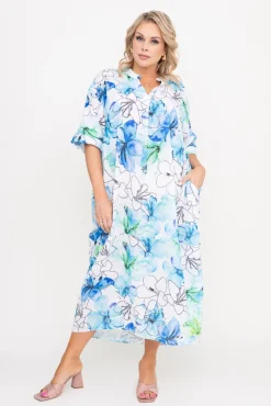 Włoski Sukienka w kwiaty VENVERO