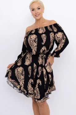 Włoski Sukienka w kwiaty VOMI Wzór 11