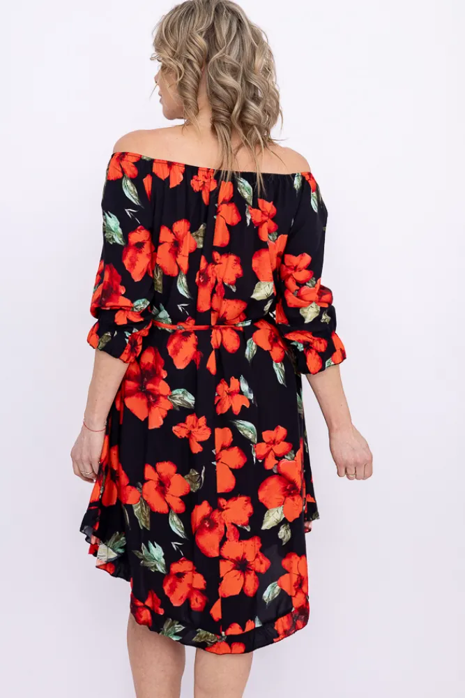 Włoski Sukienka w kwiaty VOMI Wzór 5