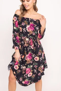 Włoski Sukienka w kwiaty VOMI Wzór 3