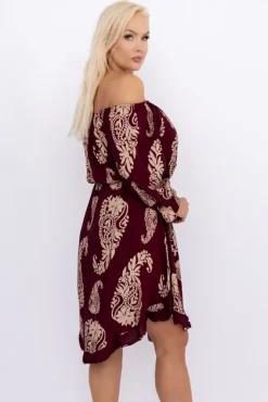 Włoski Sukienka w kwiaty VOMI Wzór 12