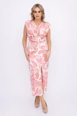 Włoski Sukienka z marszczeniem KLOE Wzór 6