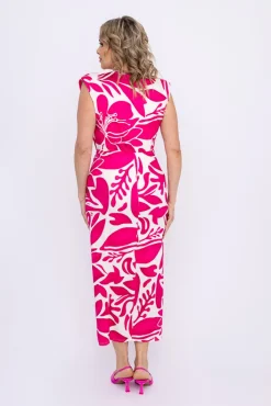 Włoski Sukienka z marszczeniem KLOE Wzór 7