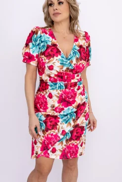 Włoski Sukienka z marszczeniem NORIMA Wzór 8