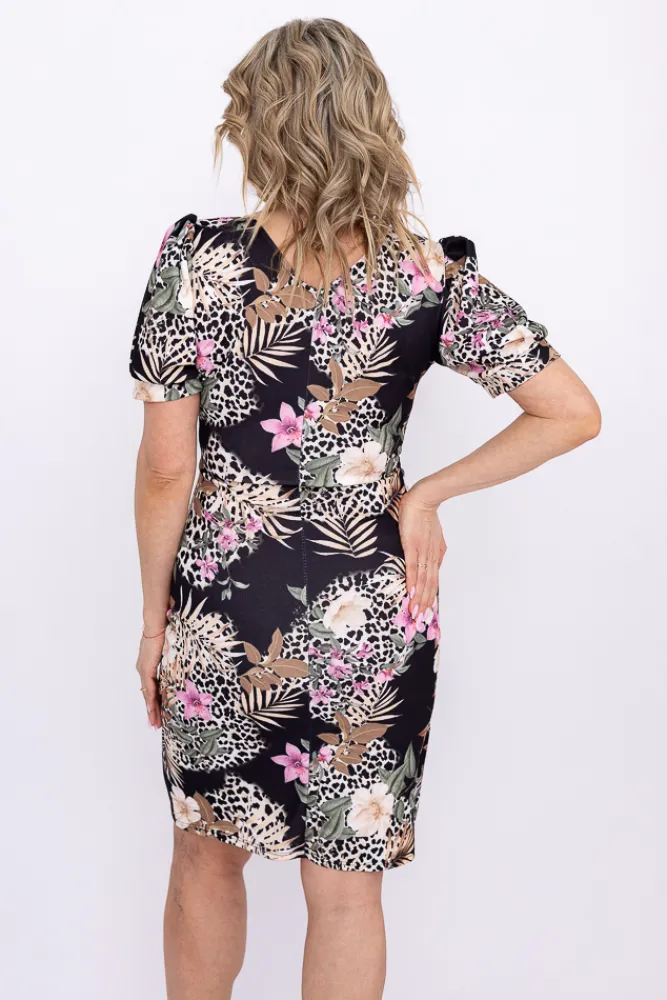 Włoski Sukienka z marszczeniem NORIMA Wzór 3