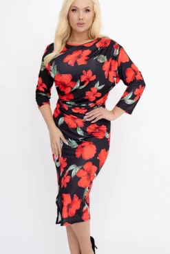 Włoski Sukienka z marszczeniem SIMPOZI Wzór 2