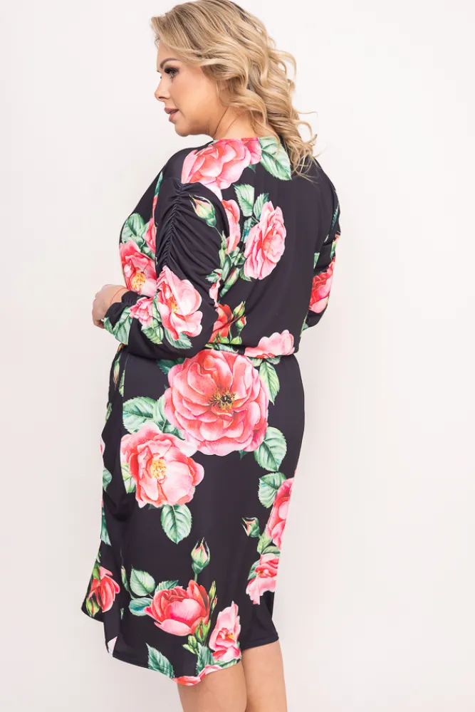 Polski Sukienka z marszczeniem VENUI Wzór 3