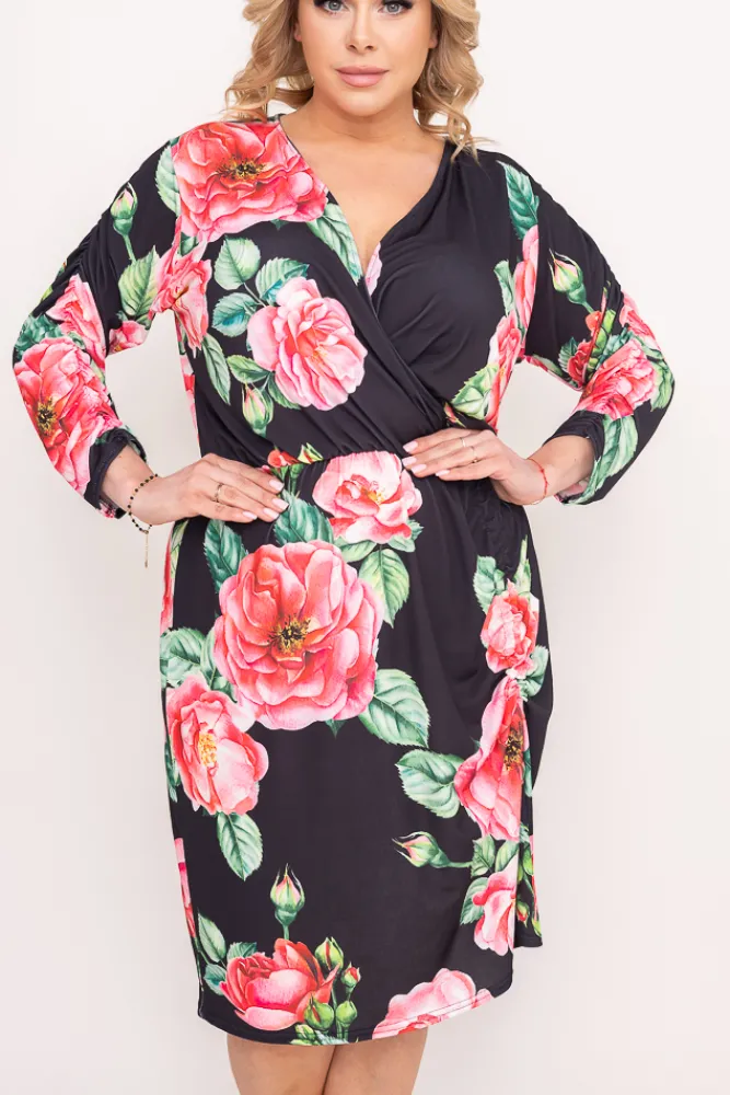 Polski Sukienka z marszczeniem VENUI Wzór 3