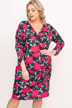 Polski Sukienka z marszczeniem VENUI Wzór 4