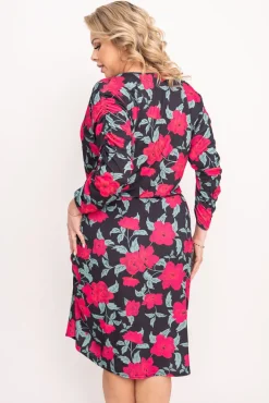 Polski Sukienka z marszczeniem VENUI Wzór 4