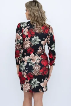 Włoski Sukienka z marszczeniem VISTERO Wzór 1