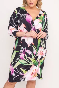 Polski Sukienka z marszczeniem VENUI Wzór 1