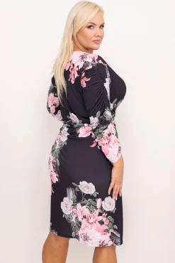 Polski Sukienka z marszczeniem VENUI Wzór 5