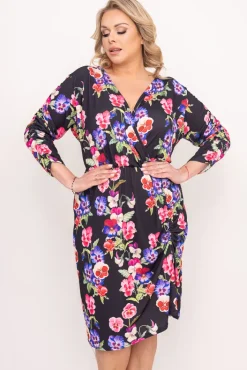 Polski Sukienka z marszczeniem VENUI Wzór 2