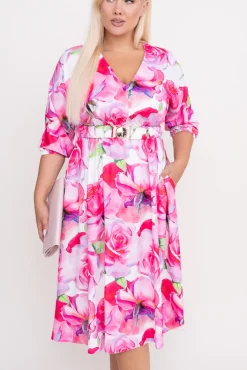 Polski Sukienka z paskiem GESINA Wzór 1